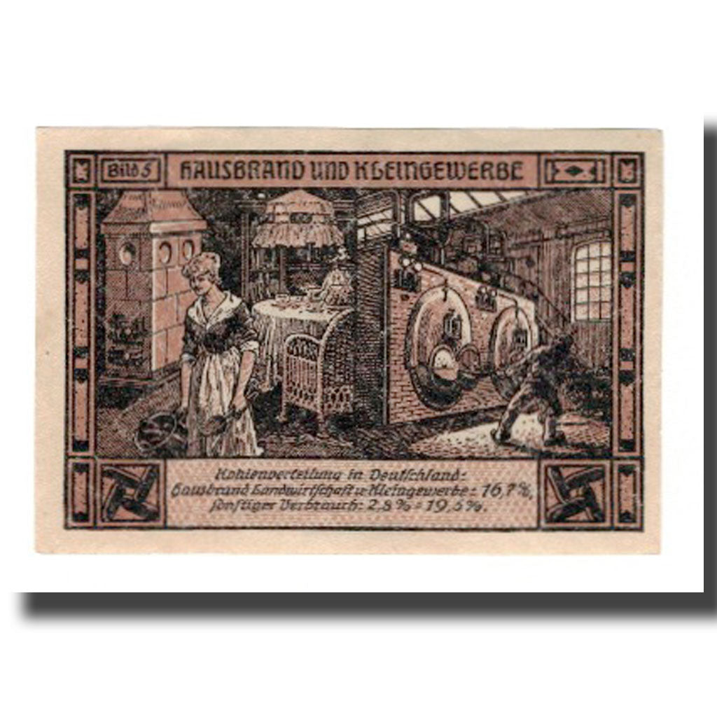 Biljet, Duitsland, Bitterfeld Stadt, 50 Pfennig, personnage, 1921, 1921-12-01