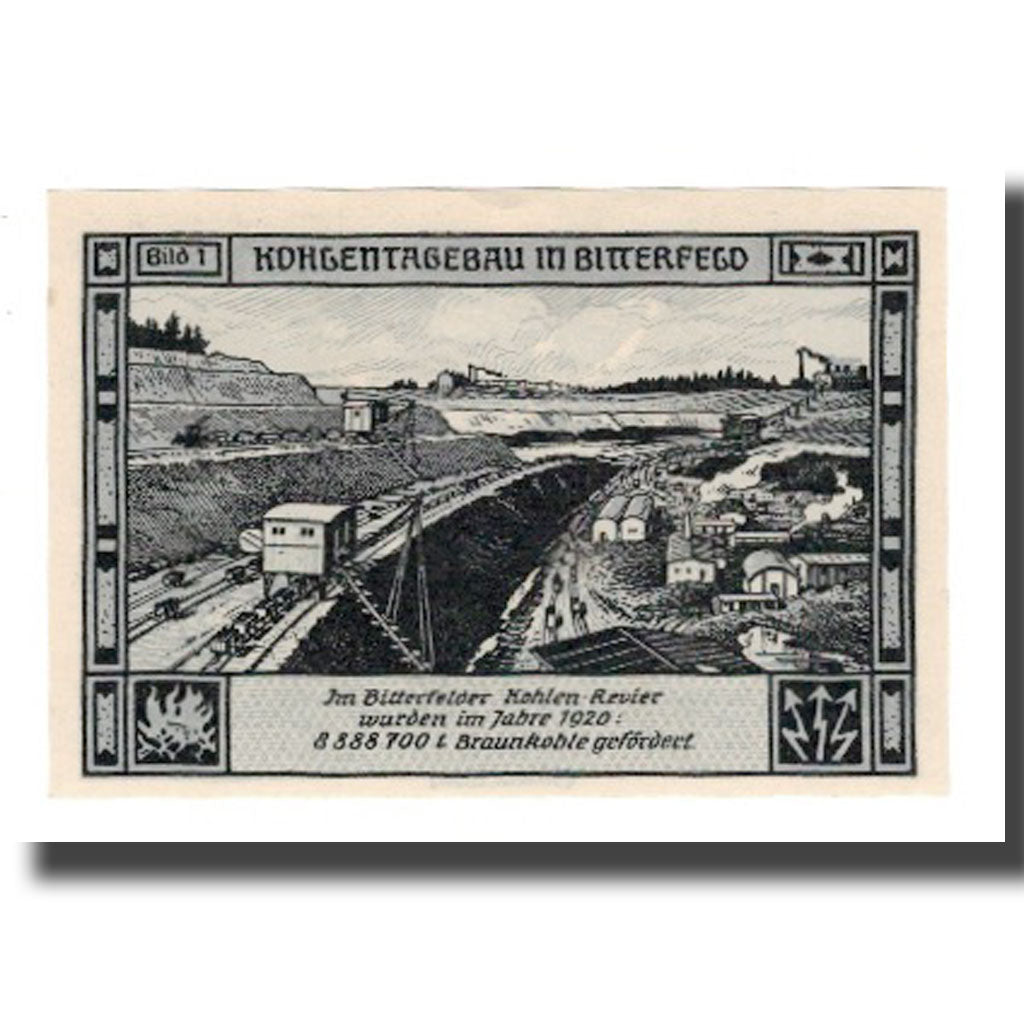 Banknote, Germany, Bitterfeld Stadt, 75 Pfennig, Chantier, 1921, 1921-12-01