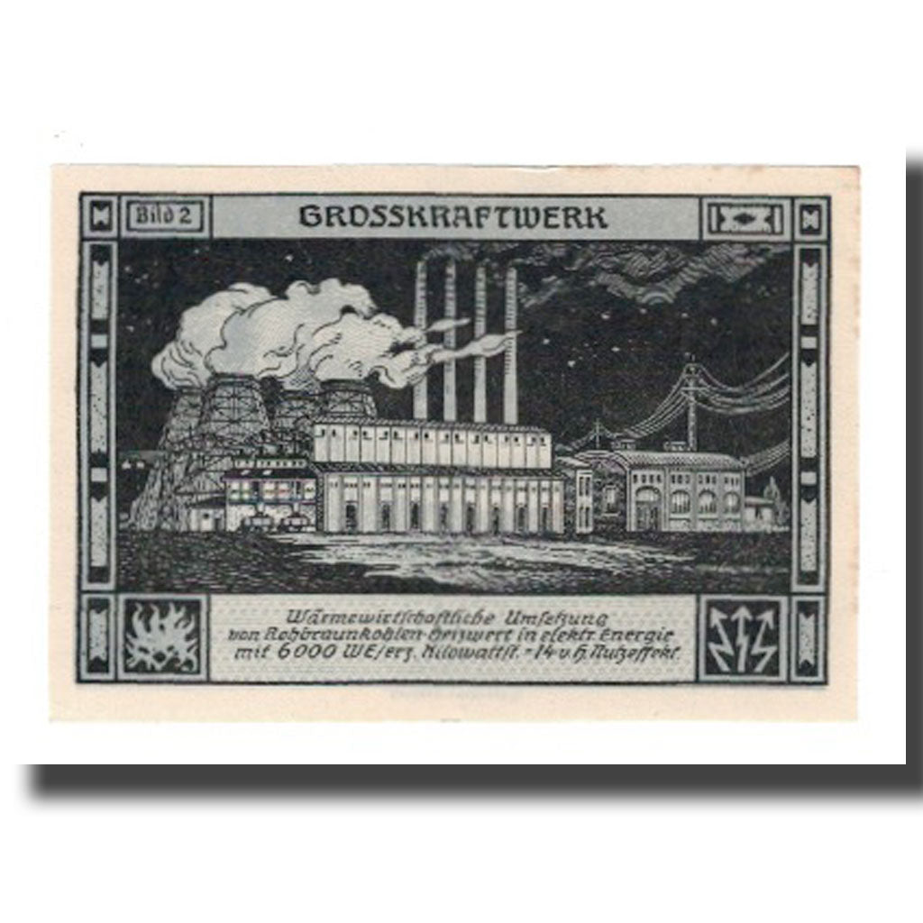 Banknote, Germany, Bitterfeld Stadt, 75 Pfennig, Usine, 1921, 1921-12-01