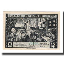 Banknote, Germany, Bitterfeld Stadt, 75 Pfennig, Trains, 1921, 1921-12-01