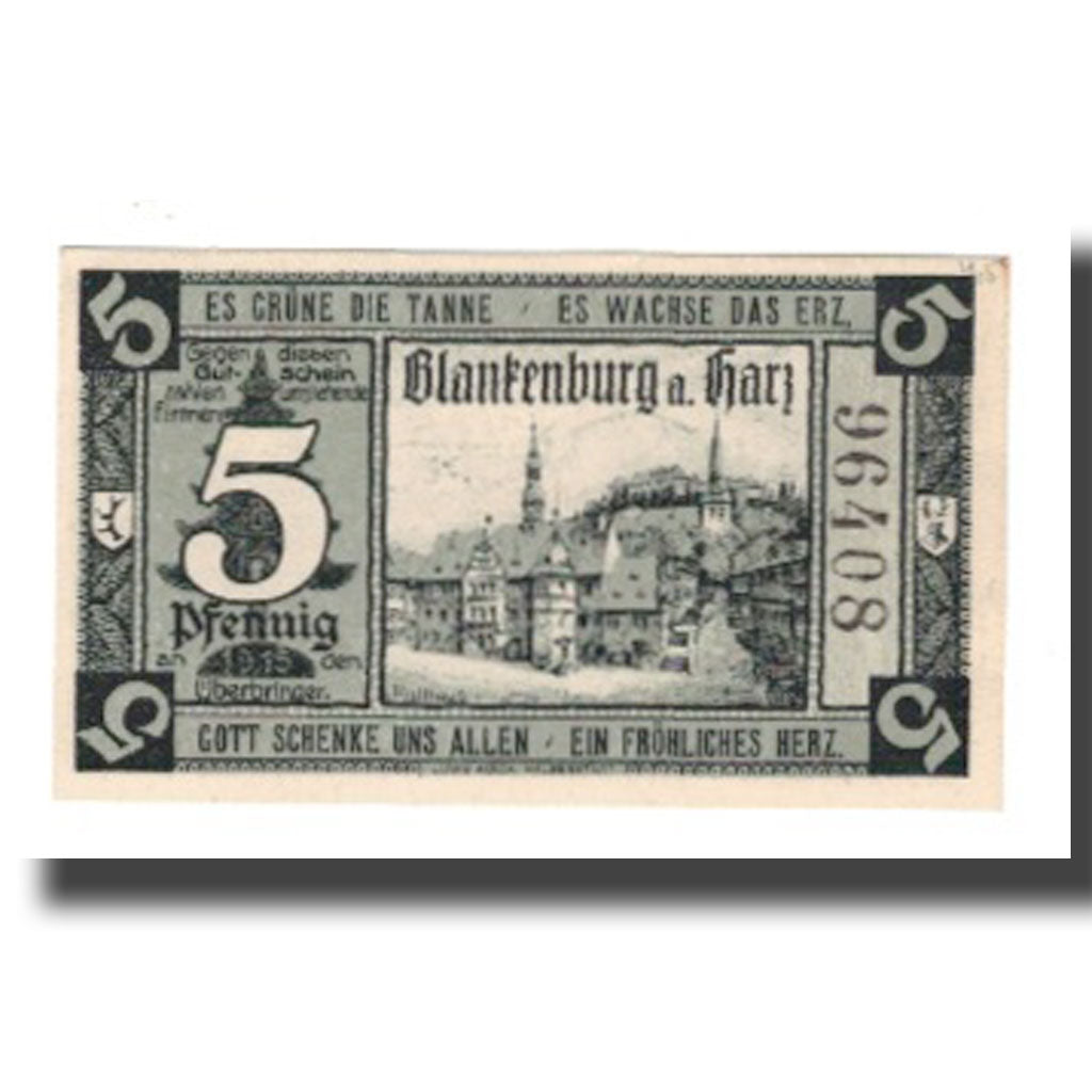 Banknote, Germany, Blankenburg am Harz, Blankenburger Kreisblatt zusammen mit 13