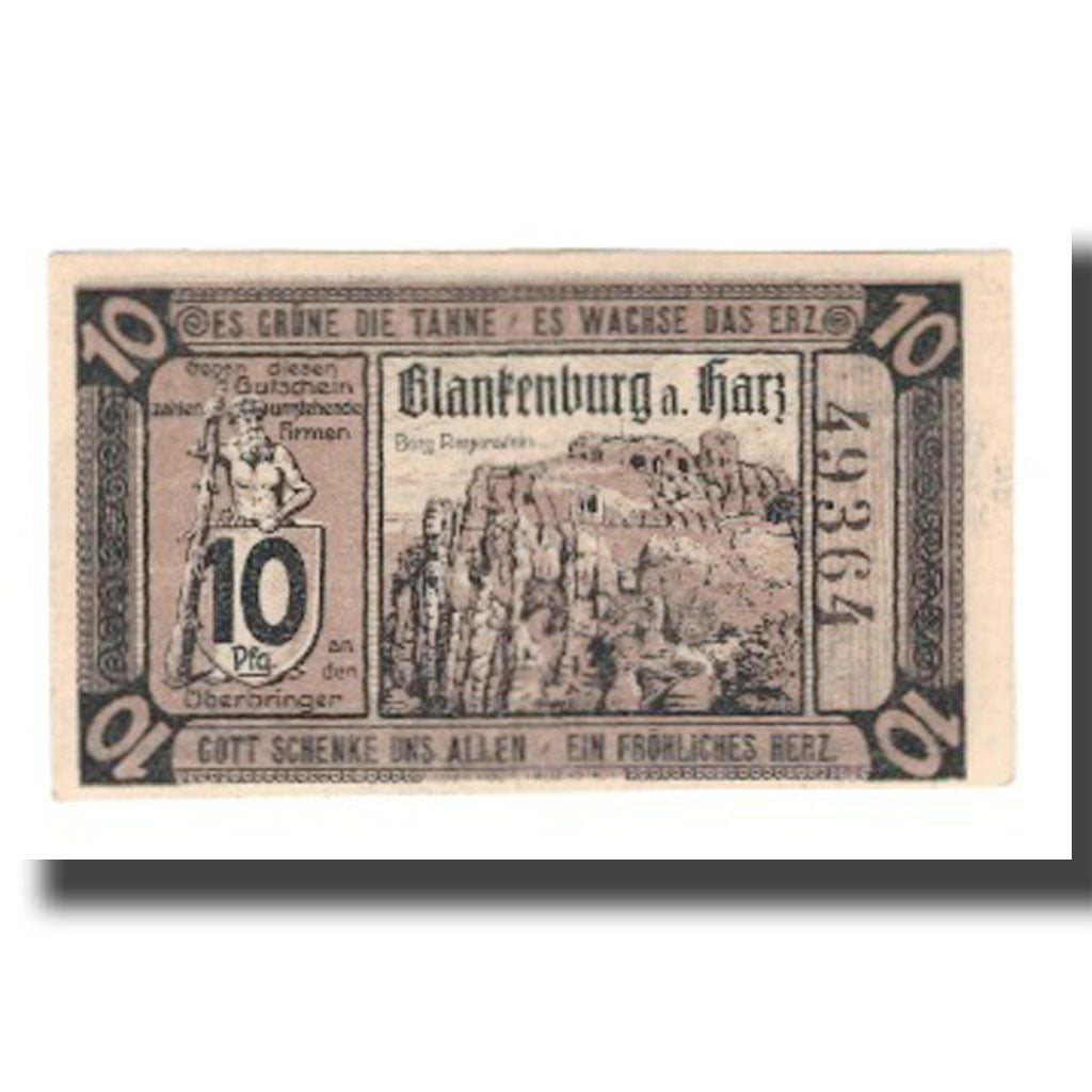 Banknote, Germany, Blankenburg am Harz, Blankenburger Kreisblatt zusammen mit 13