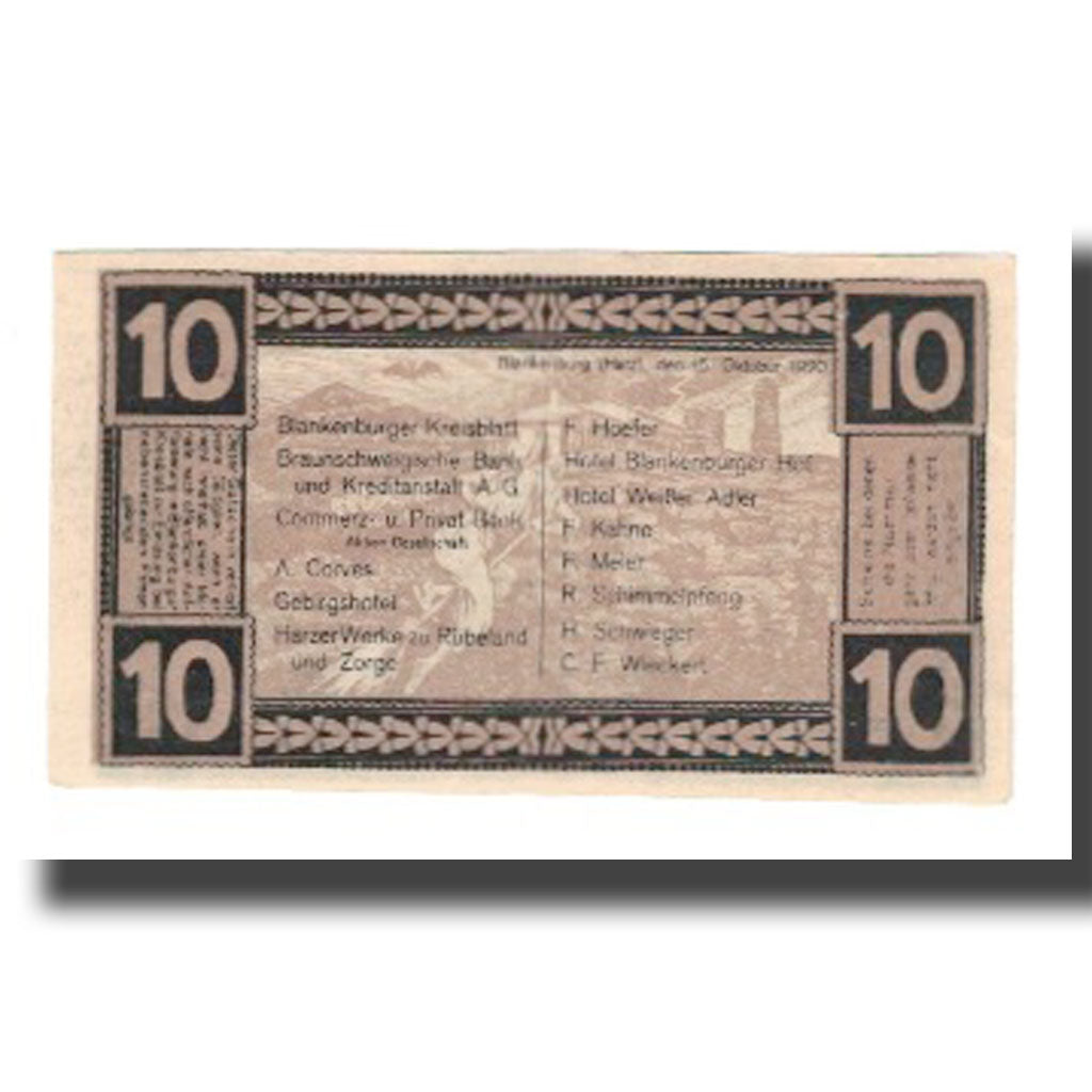 Banknote, Germany, Blankenburg am Harz, Blankenburger Kreisblatt zusammen mit 13