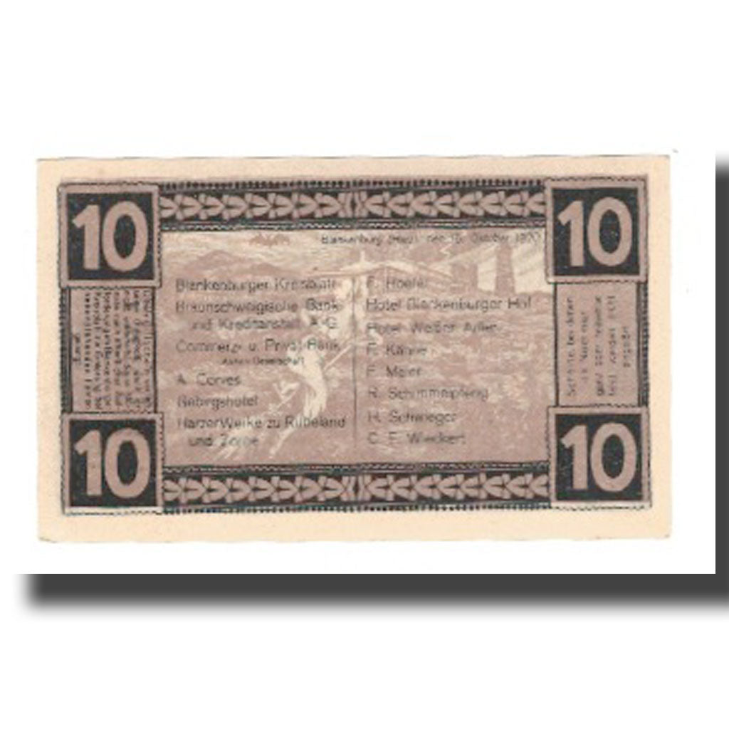 Banknote, Germany, Blankenburg am Harz, Blankenburger Kreisblatt zusammen mit 13