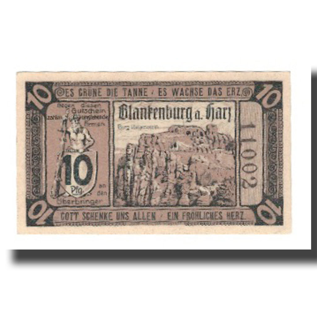 Banknote, Germany, Blankenburg am Harz, Blankenburger Kreisblatt zusammen mit 13