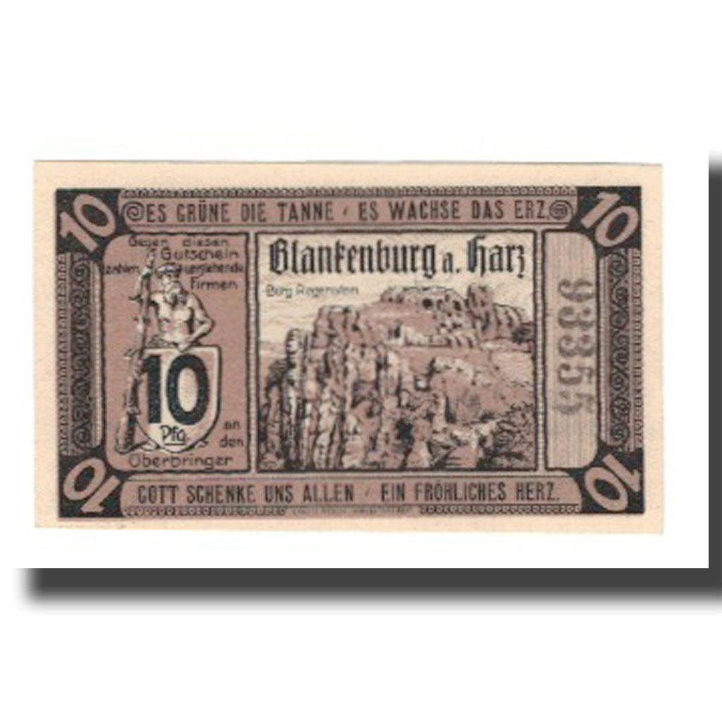 Banknote, Germany, Blankenburg am Harz, Blankenburger Kreisblatt zusammen mit 13