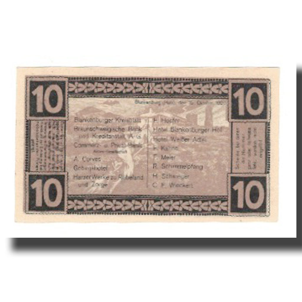 Banknote, Germany, Blankenburg am Harz, Blankenburger Kreisblatt zusammen mit 13