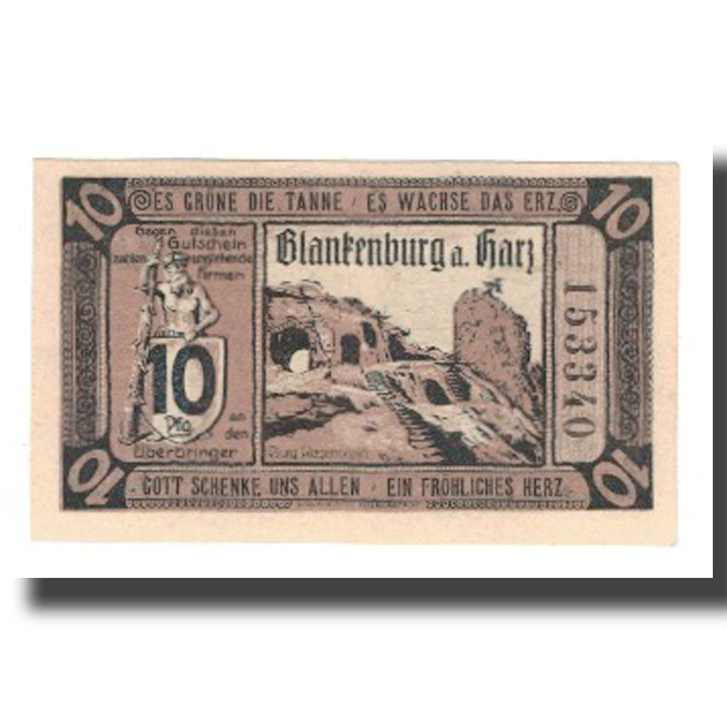 Banknote, Germany, Blankenburg am Harz, Blankenburger Kreisblatt zusammen mit 13