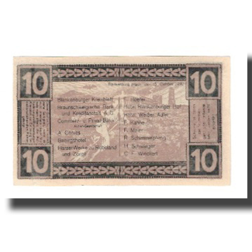 Banknote, Germany, Blankenburg am Harz, Blankenburger Kreisblatt zusammen mit 13
