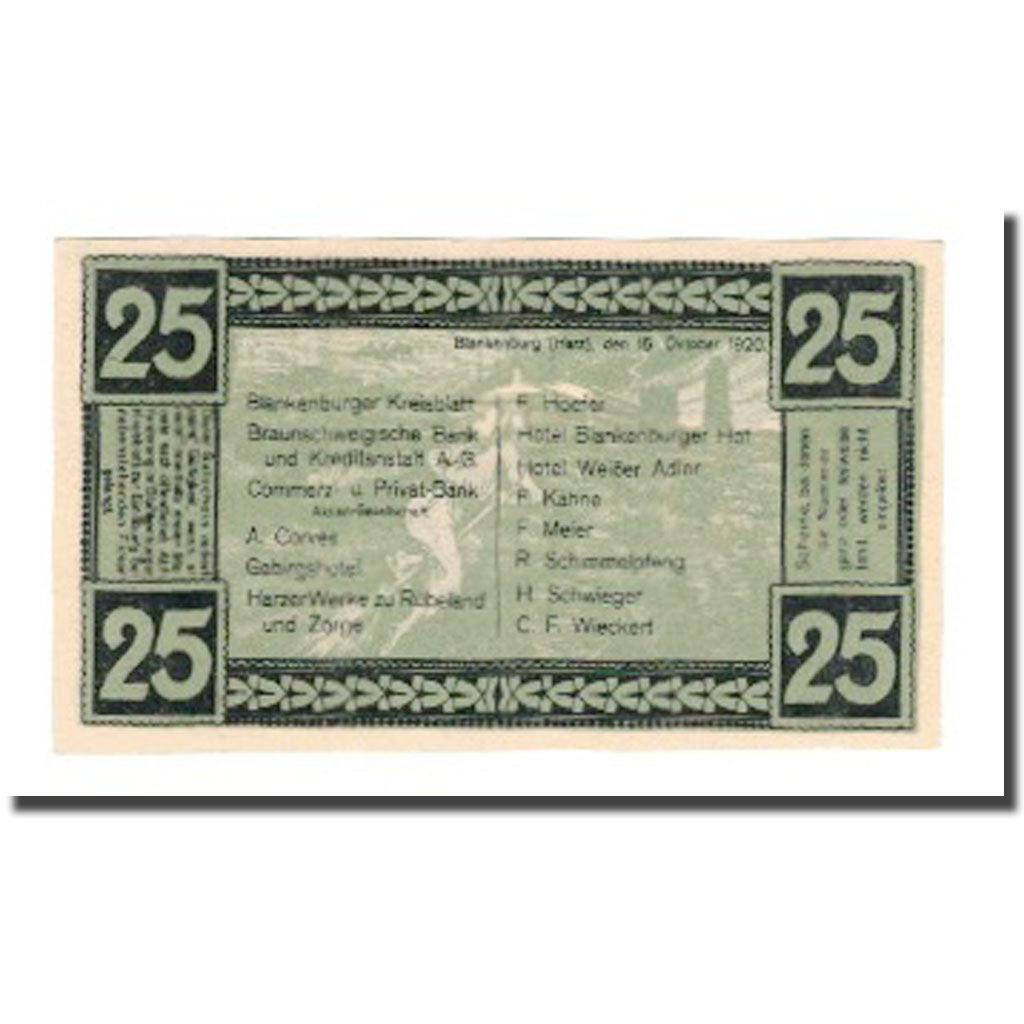 Banknote, Germany, Blankenburg am Harz, Blankenburger Kreisblatt zusammen mit 13