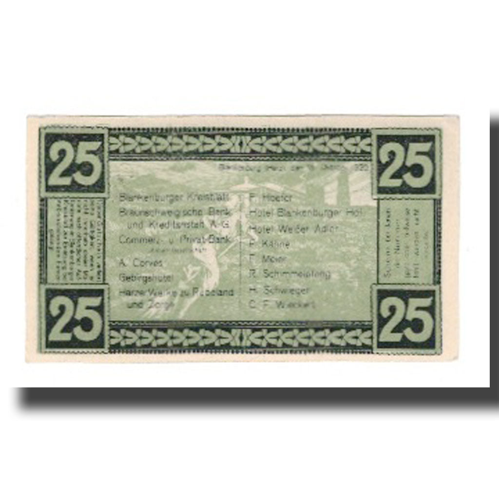 Banknote, Germany, Blankenburg am Harz, Blankenburger Kreisblatt zusammen mit 13