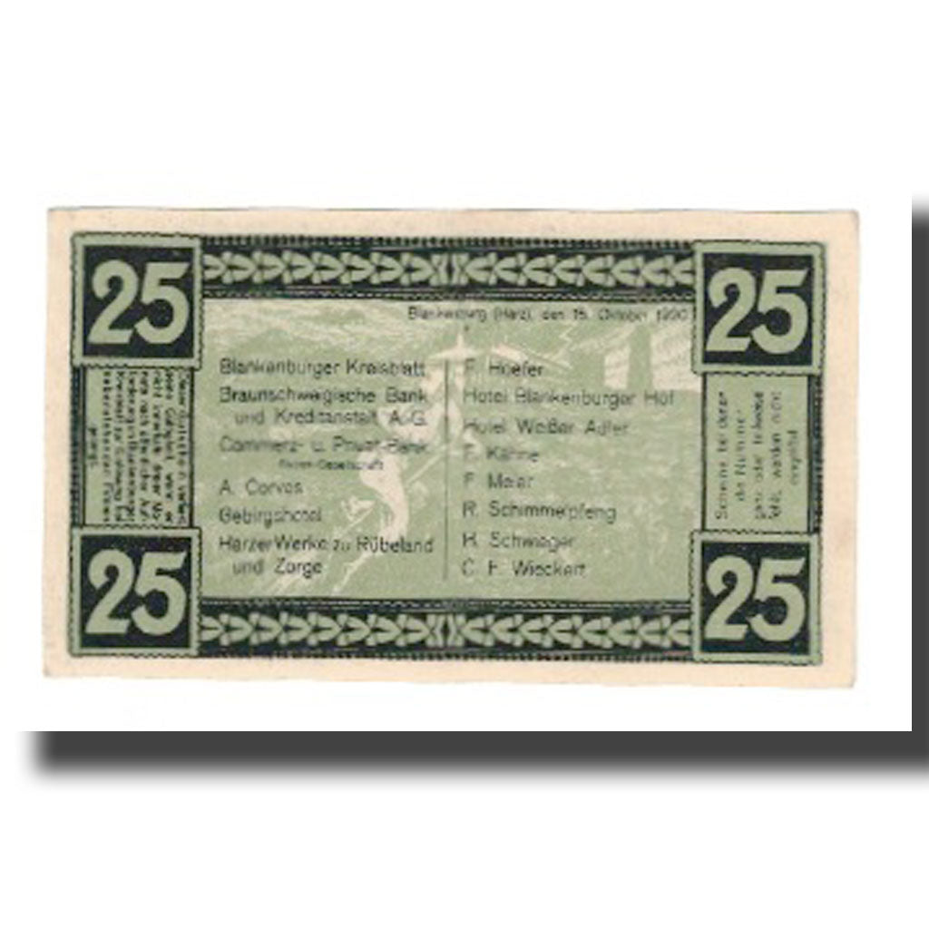 Banknote, Germany, Blankenburg am Harz, Blankenburger Kreisblatt zusammen mit 13