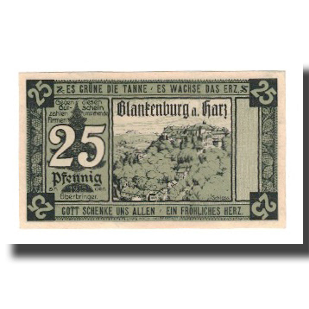 Banknote, Germany, Blankenburg am Harz, Blankenburger Kreisblatt zusammen mit 13