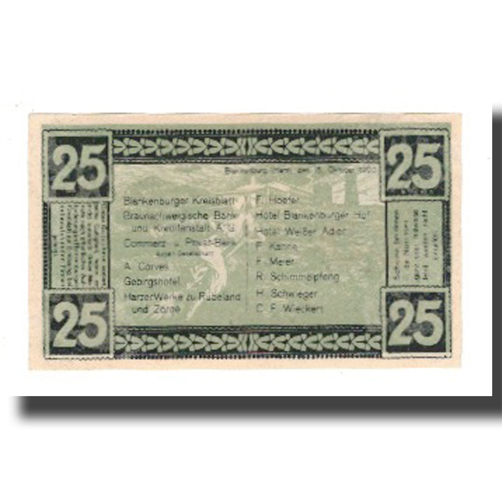 Banknote, Germany, Blankenburg am Harz, Blankenburger Kreisblatt zusammen mit 13