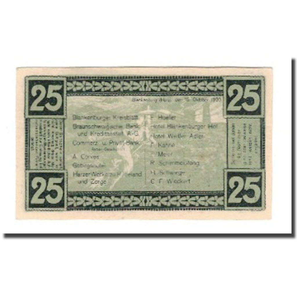 Banconote, Germania, Blankenburg am Harz, Blankenburger Kreisblatt zusammen mit