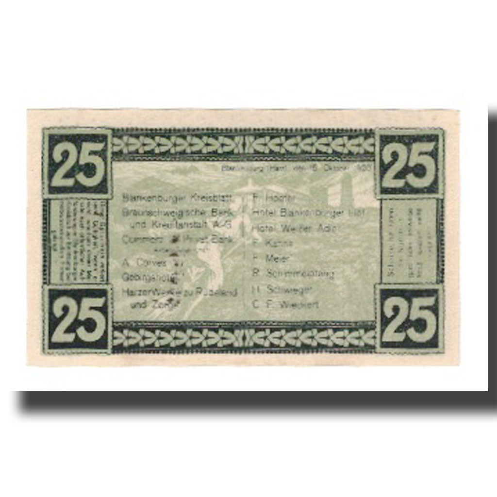 Banconote, Germania, Blankenburg am Harz, Blankenburger Kreisblatt zusammen mit