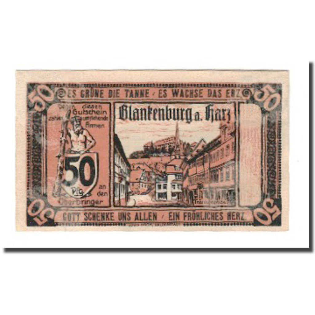 Banknote, Germany, Blankenburg am Harz, Blankenburger Kreisblatt zusammen mit 13
