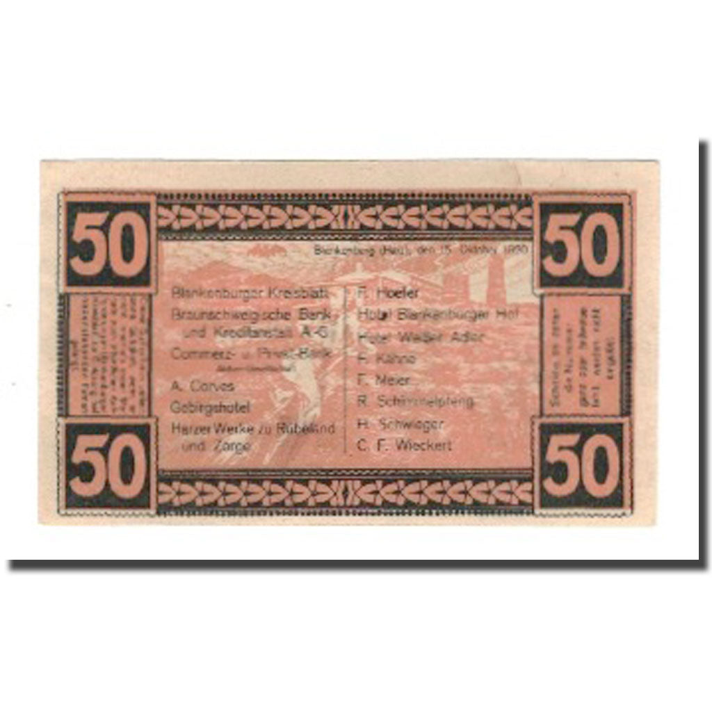 Banknote, Germany, Blankenburg am Harz, Blankenburger Kreisblatt zusammen mit 13