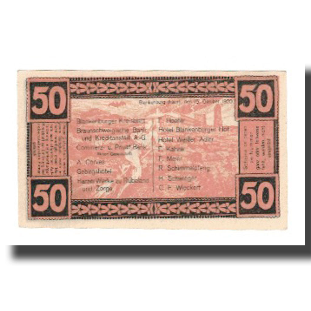 Geldschein, Deutschland, Blankenburg am Harz, Blankenburger Kreisblatt zusammen