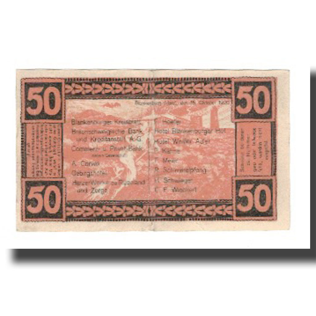 Banconote, Germania, Blankenburg am Harz, Blankenburger Kreisblatt zusammen mit