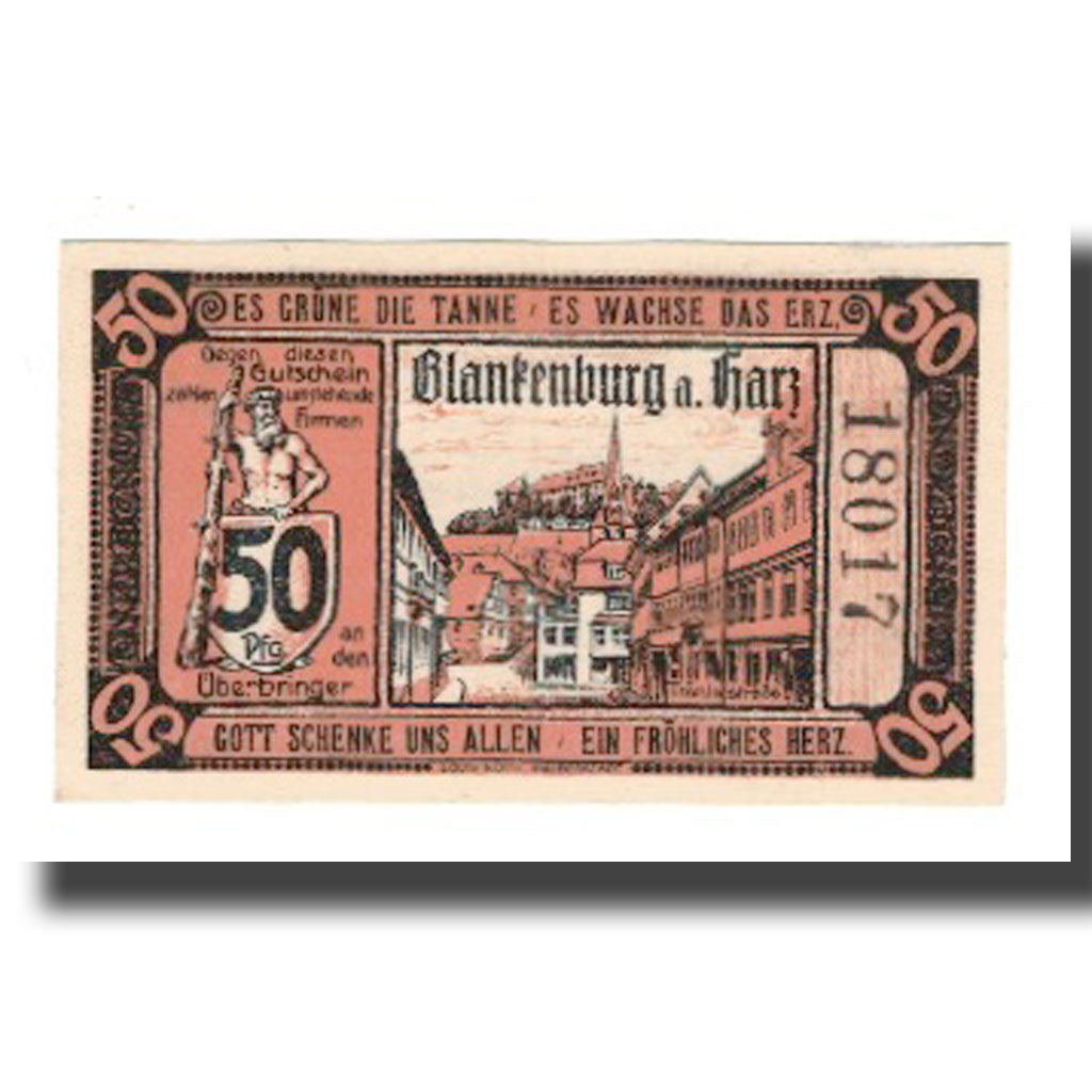 Banconote, Germania, Blankenburg am Harz, Blankenburger Kreisblatt zusammen mit