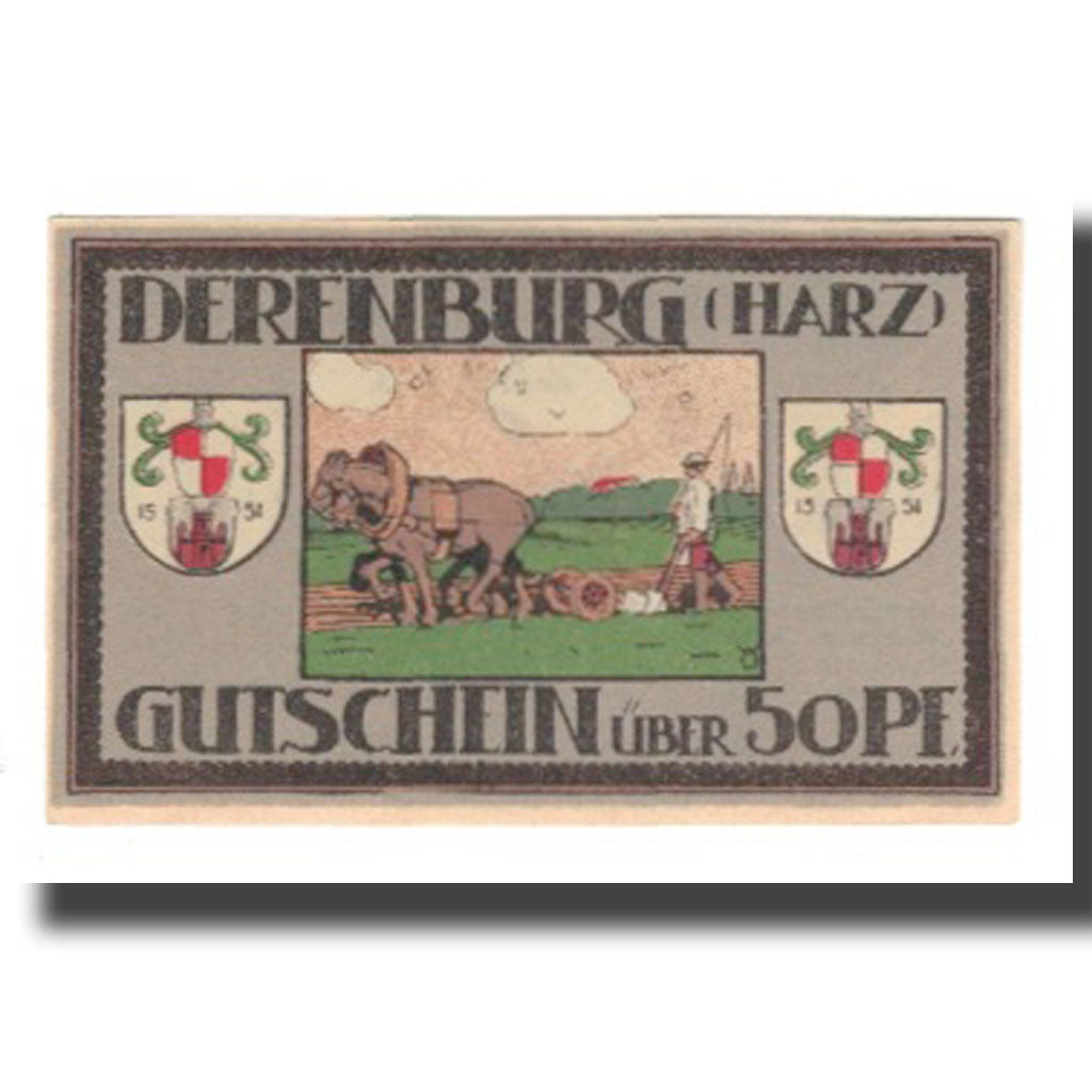 Banconote, Germania, Derenburg Stadt, 50 Pfennig, paysan 2, 1920, 1920-12-20