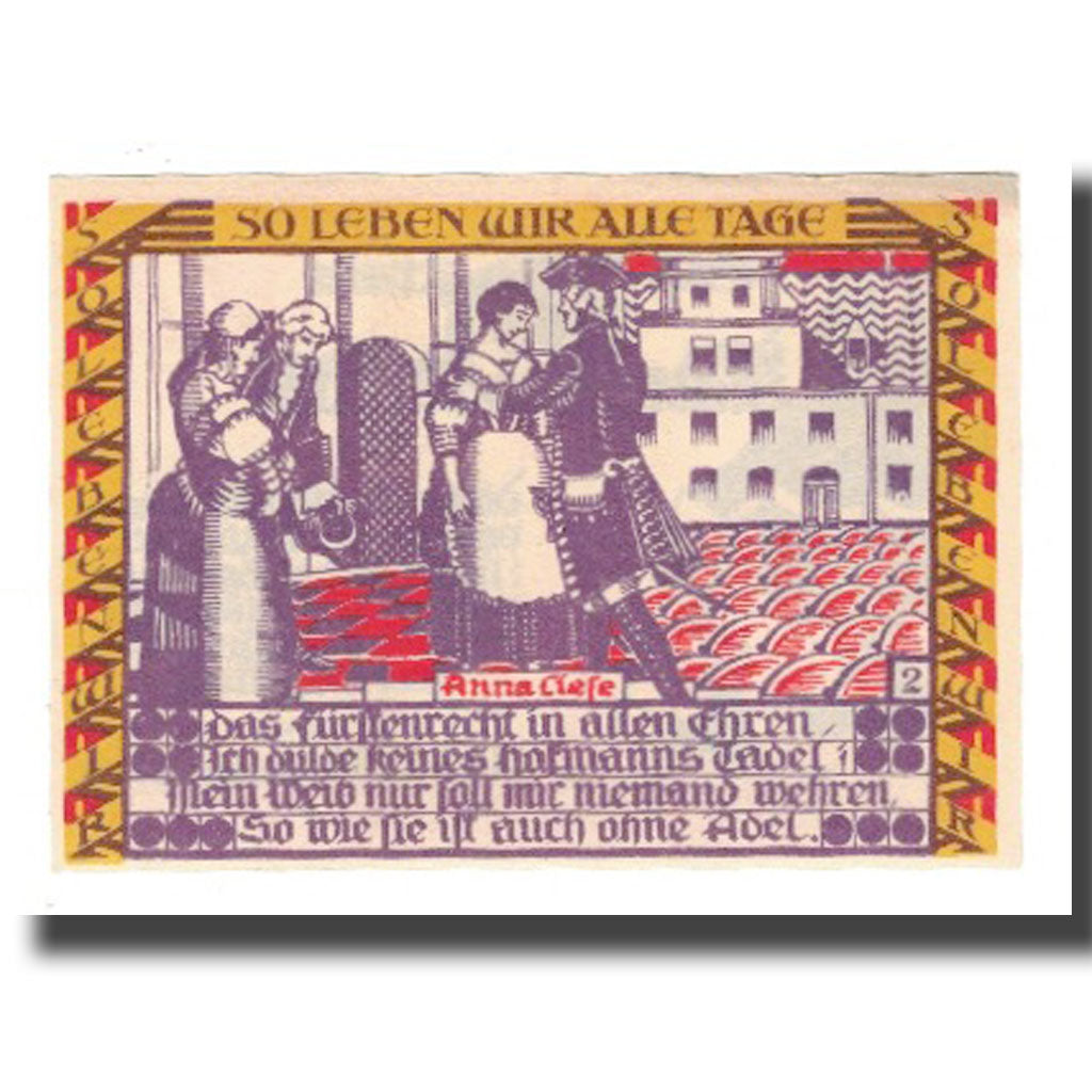 Nota, Alemanha, Dessau Stadt, 50 Pfennig, personnage 1, 1921, 1921-07-01