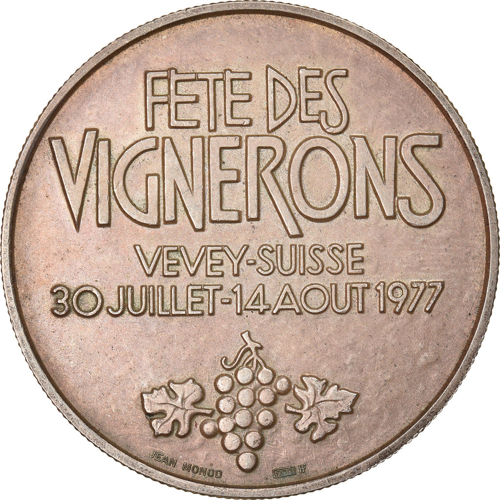 Suisse, Médaille, Fête des Vignerons, Vevey, 1977, SUP, Argent