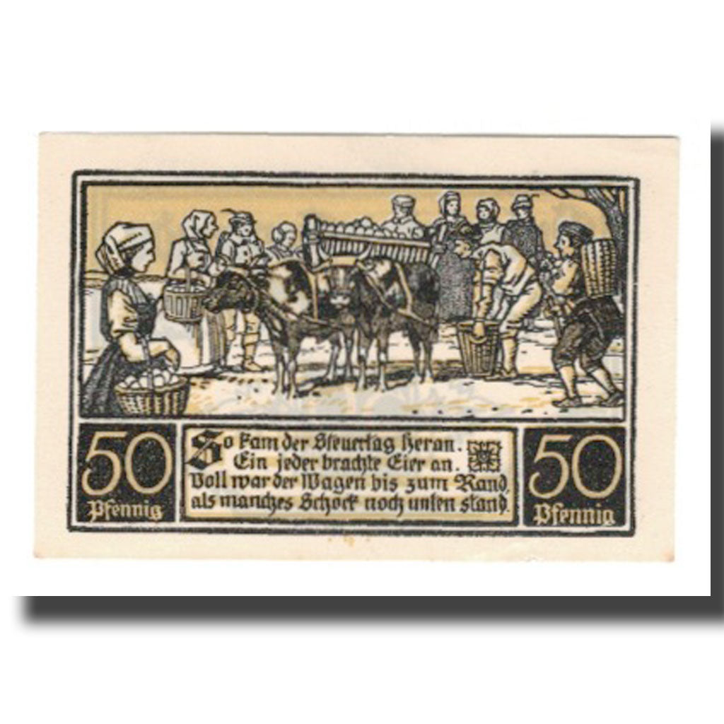 Banknote, Germany, Ditfurt Gemeinde, 50 Pfennig, personnage 3, 1921, 1921-07-01