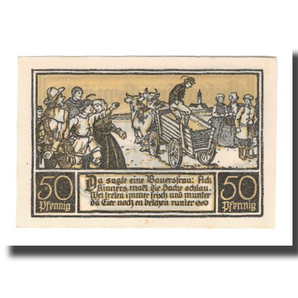 Banknote, Germany, Ditfurt Gemeinde, 50 Pfennig, personnage 4, 1921, 1921-07-01