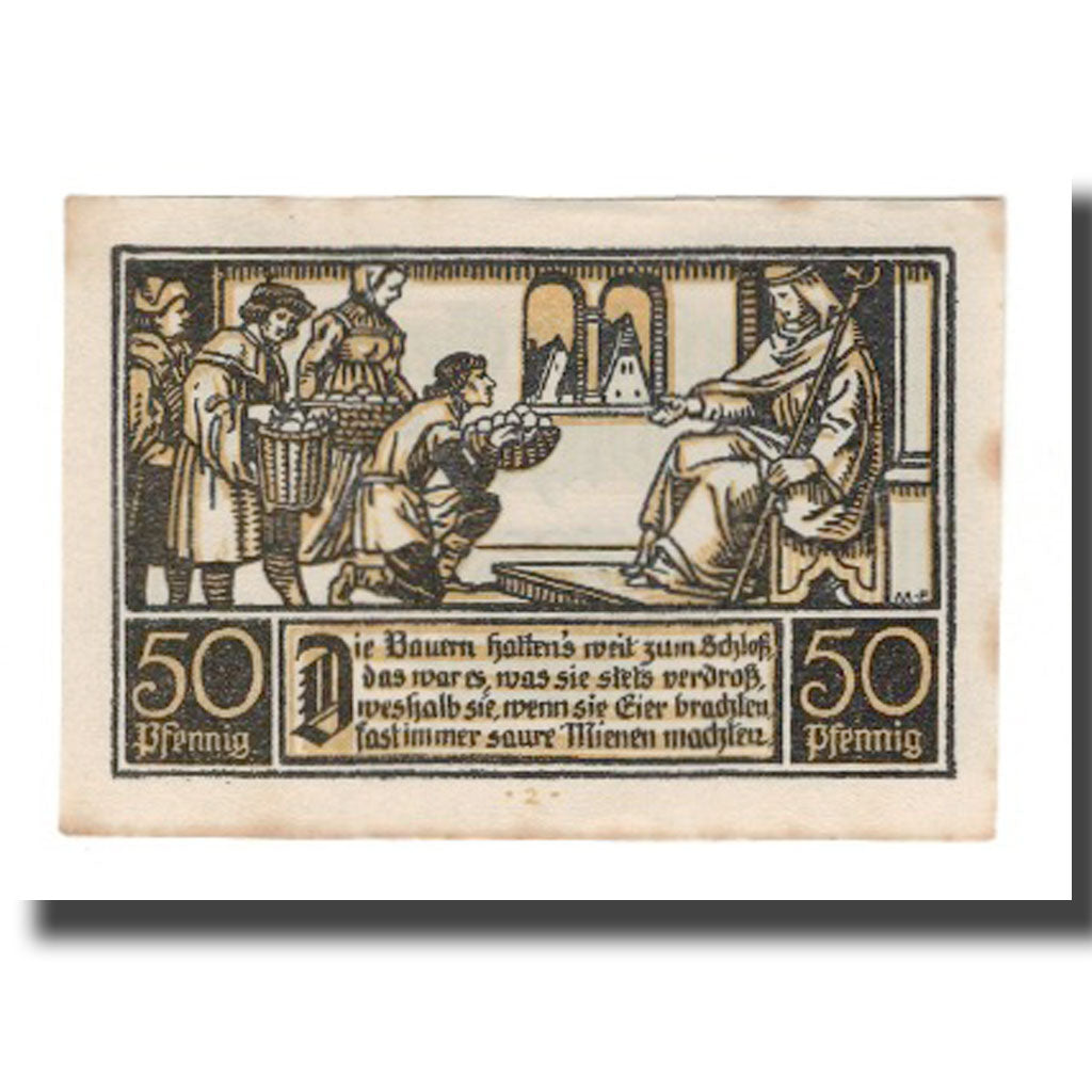 Banknote, Germany, Ditfurt Gemeinde, 50 Pfennig, personnage 7, 1921, 1921-07-01