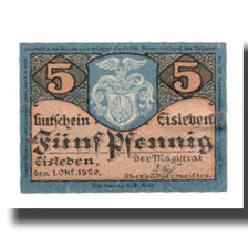 Banknote, Germany, Eisleben Stadt, 5 Pfennig, place, 1920, 1920-10-01