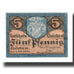 Banknote, Germany, Eisleben Stadt, 5 Pfennig, place, 1920, 1920-10-01