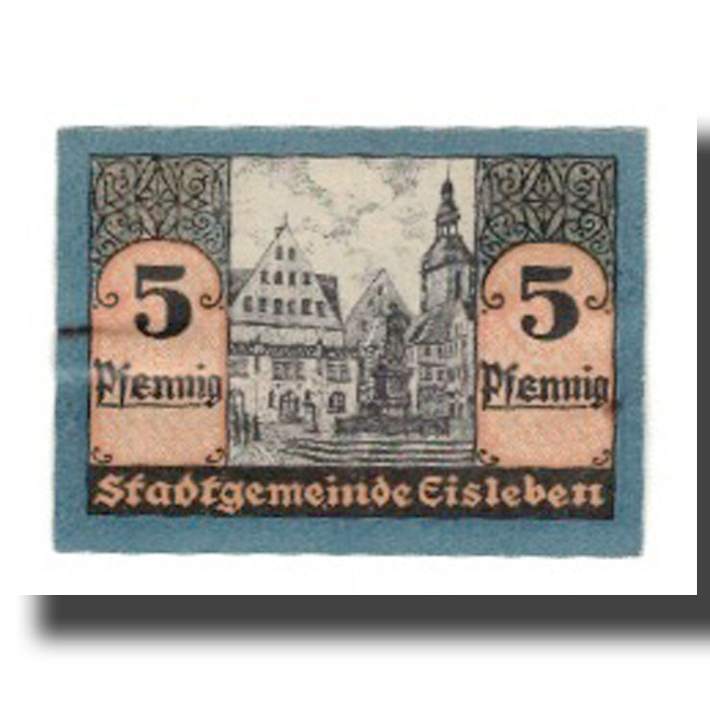 Banknote, Germany, Eisleben Stadt, 5 Pfennig, place, 1920, 1920-10-01