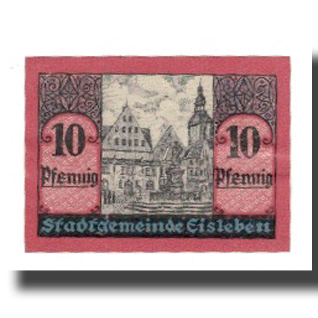 Banconote, Germania, Eisleben Stadt, 10 Pfennig, place 1, 1920, 1920-10-01