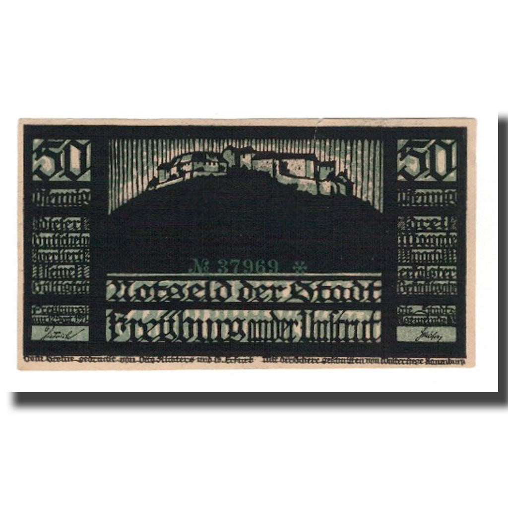 Banconote, Germania, Freyburg a. Unstrut Stadt, 50 Pfennig, personnage 4, 1921