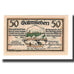 Banknot, Niemcy, Gatersleben Gemeinde, 50 Pfennig, personnage 1, 1921