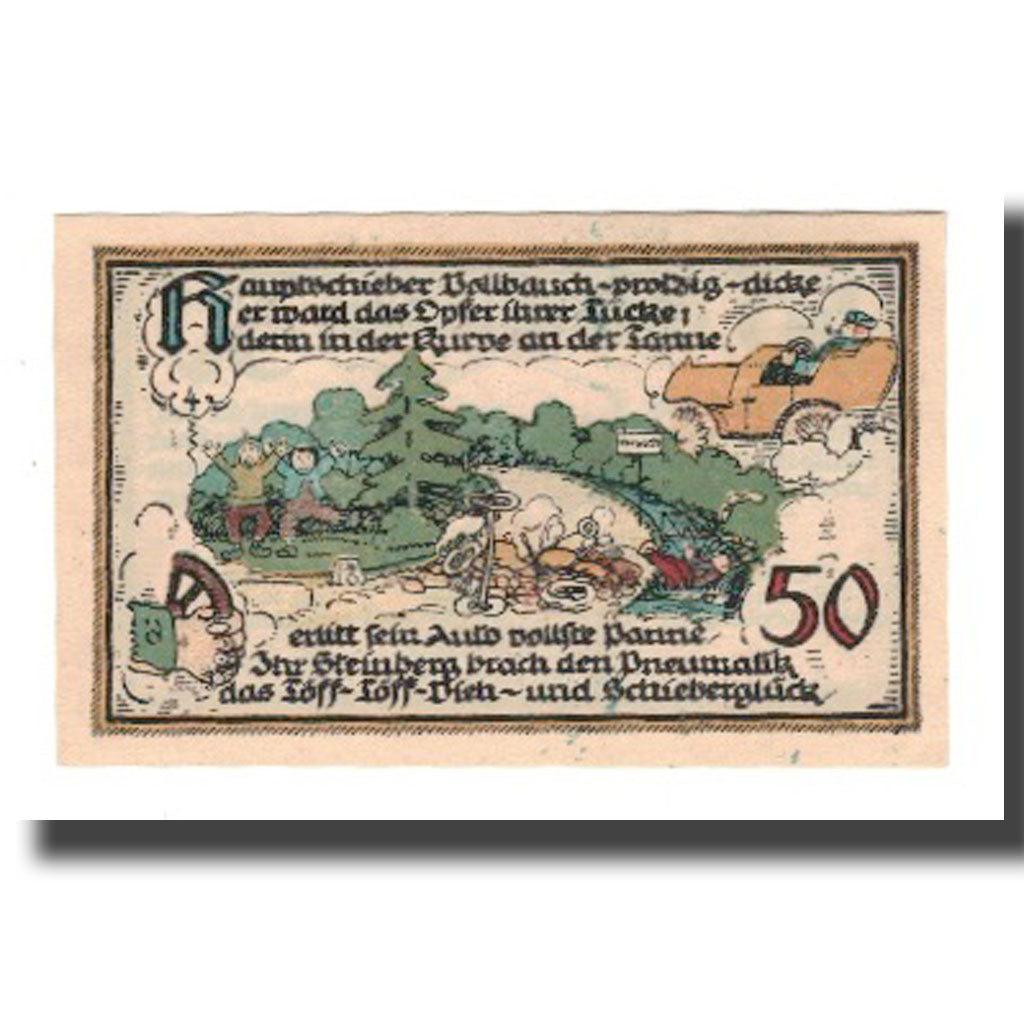 Banknot, Niemcy, Gatersleben Gemeinde, 50 Pfennig, personnage 1, 1921