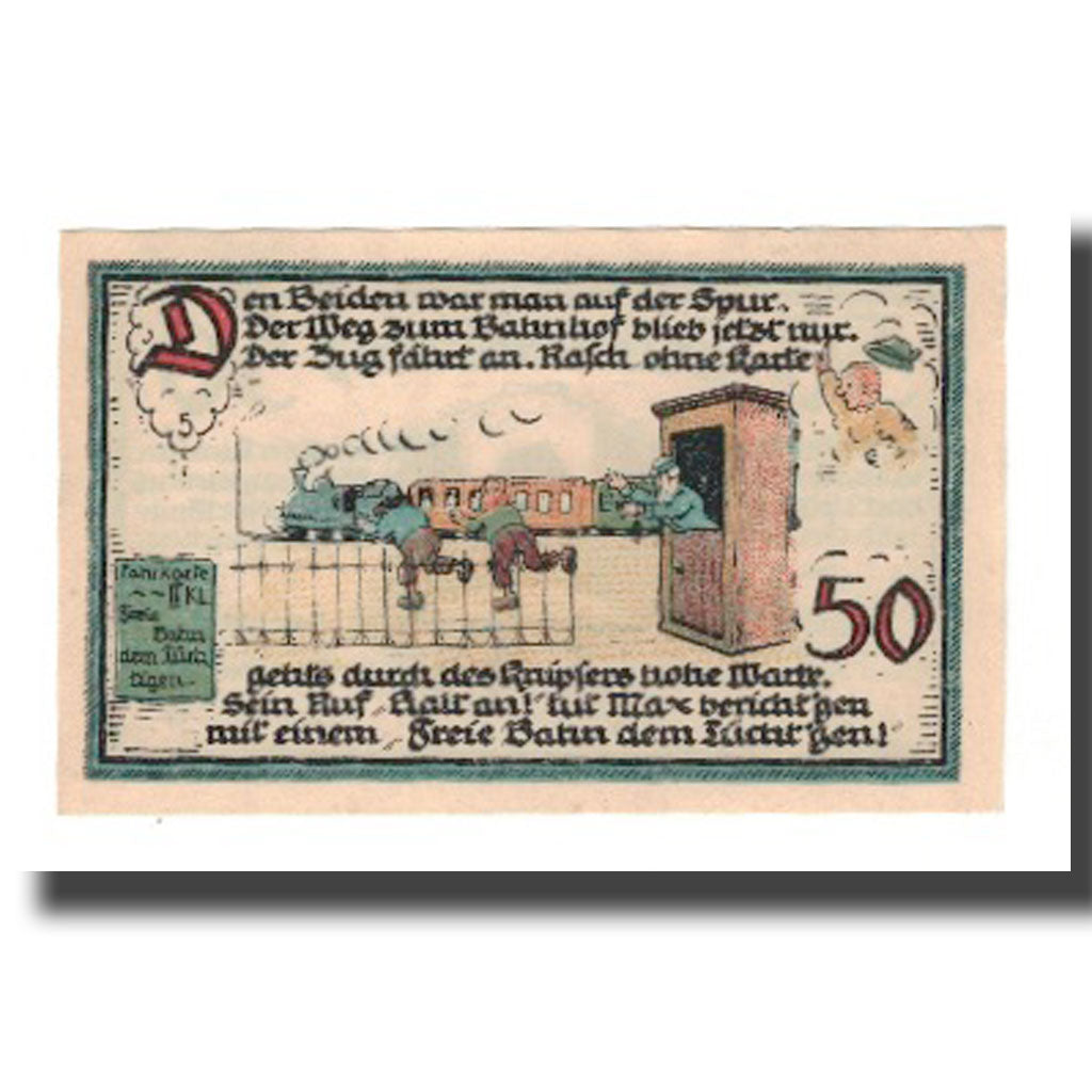 Banconote, Germania, Gatersleben Gemeinde, 50 Pfennig, personnage 2, 1921