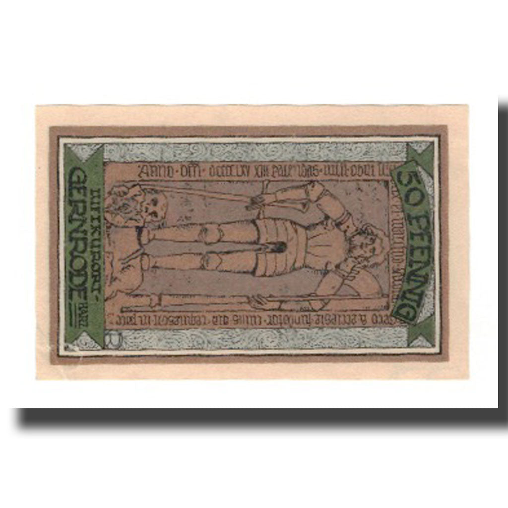 Banconote, Germania, Gernrode a.H. Stadt, 50 Pfennig, personnage 1, 1921