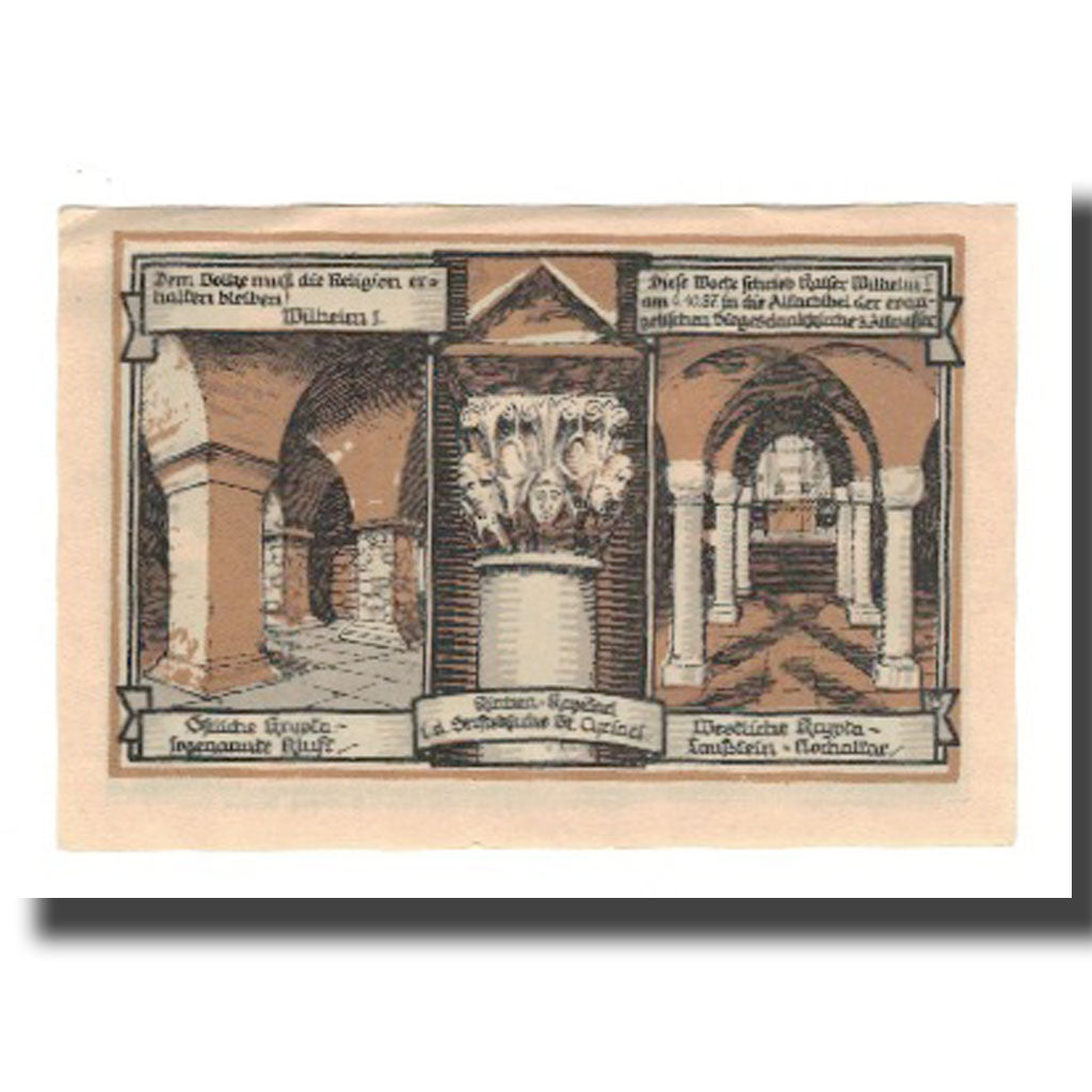 Banconote, Germania, Gernrode a.H. Stadt, 50 Pfennig, Batiment, 1921