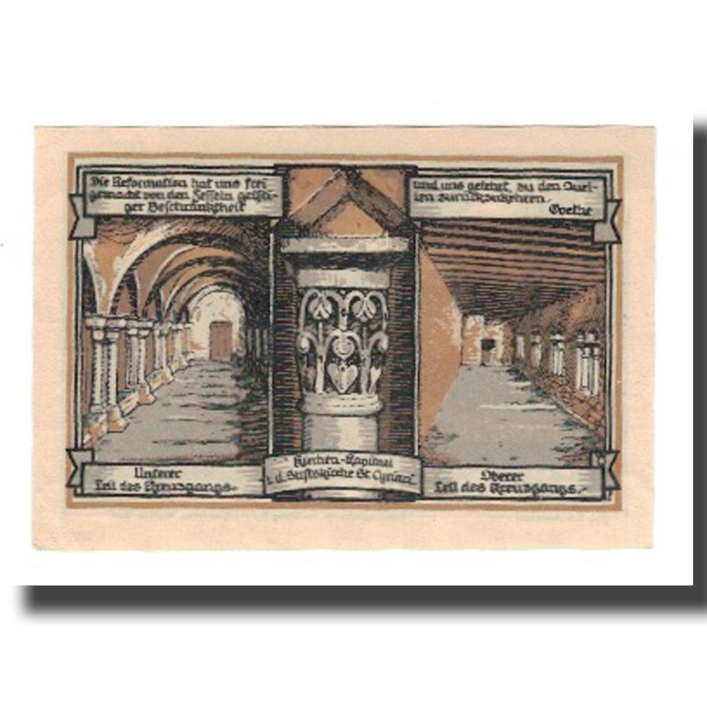 Banconote, Germania, Gernrode a.H. Stadt, 50 Pfennig, batiment 1, 1921