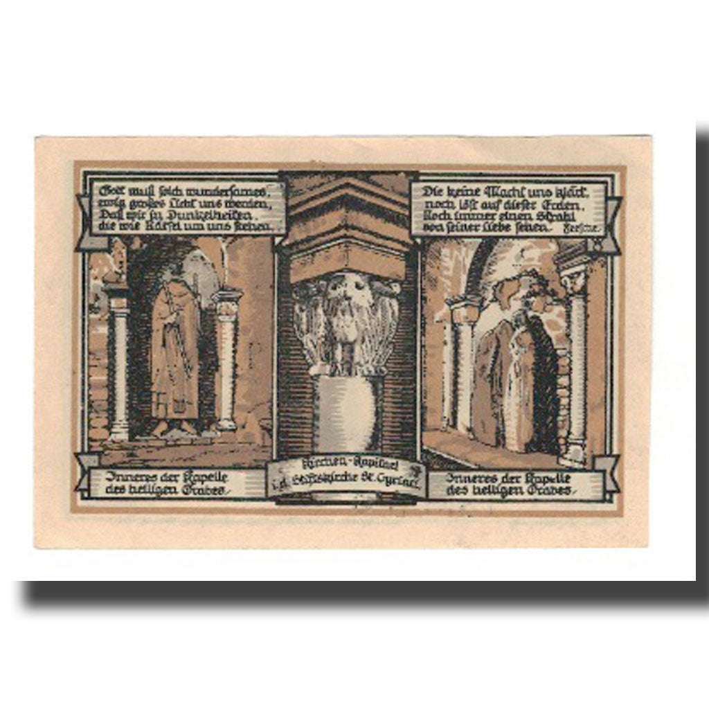 Banconote, Germania, Gernrode a.H. Stadt, 50 Pfennig, batiment 2, 1921