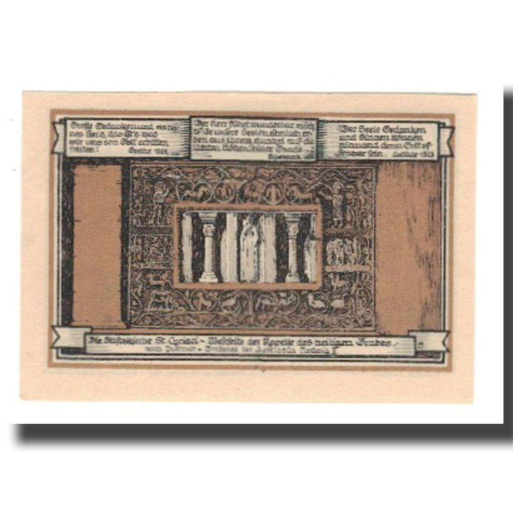 Banconote, Germania, Gernrode a.H. Stadt, 75 Pfennig, personnage, 1921