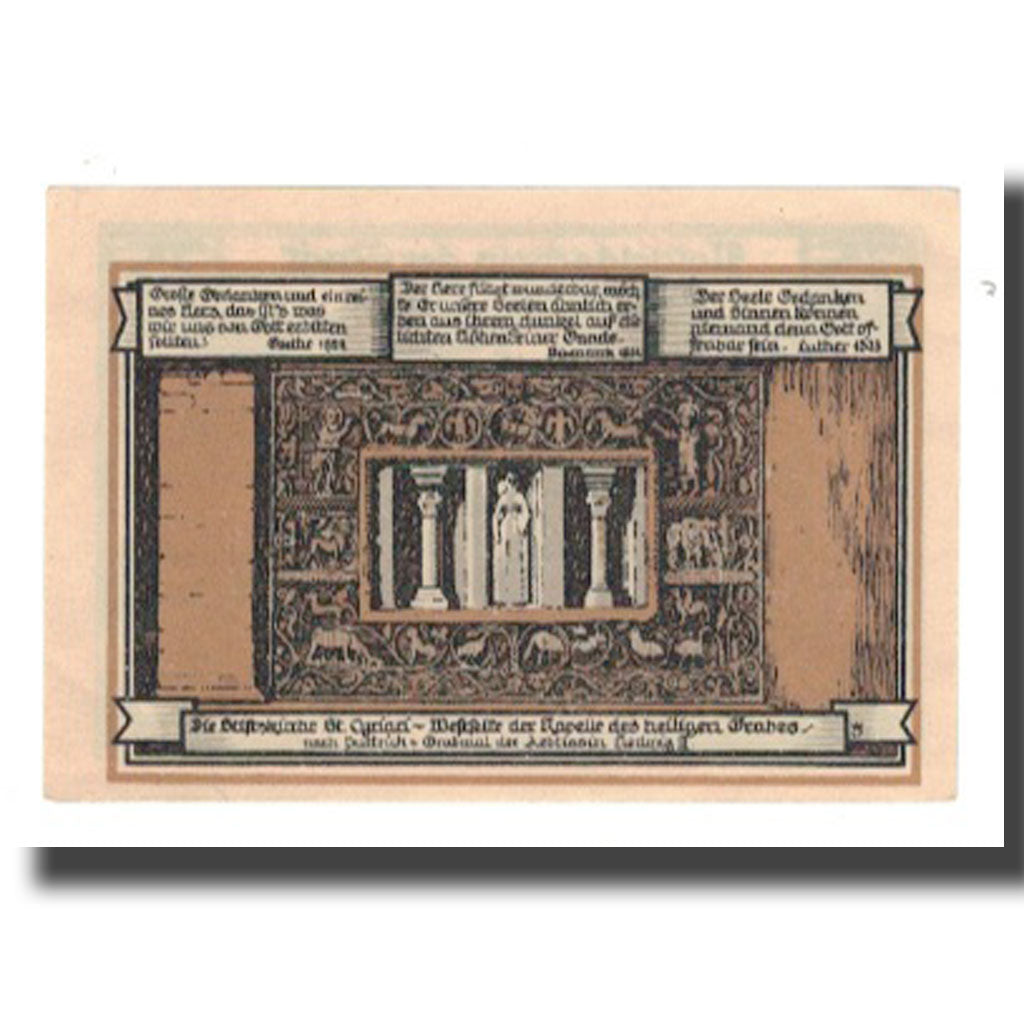Biljet, Duitsland, Gernrode a.H. Stadt, 75 Pfennig, personnage 2, 1921