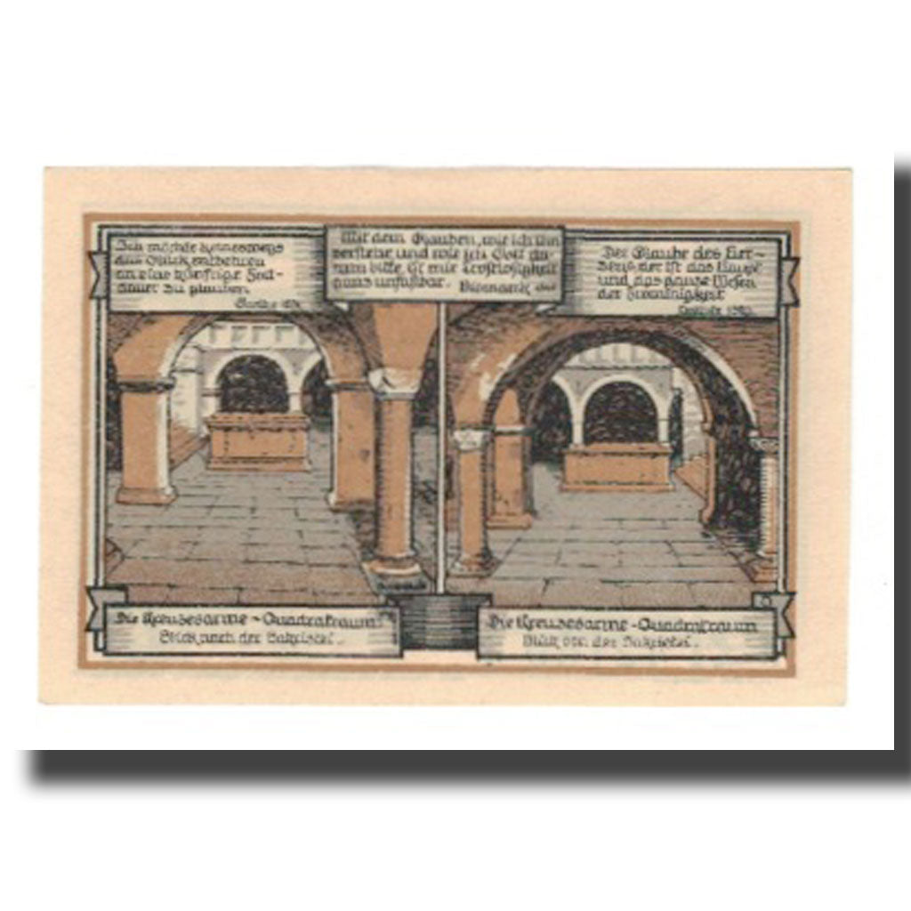 Geldschein, Deutschland, Gernrode a.H. Stadt, 75 Pfennig, batiment 1, 1921