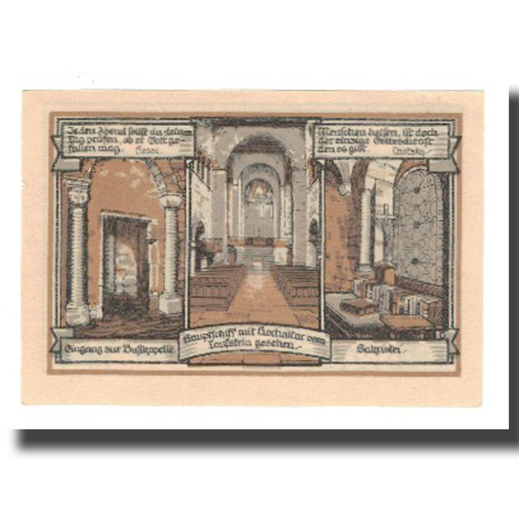 Banconote, Germania, Gernrode a.H. Stadt, 75 Pfennig, Eglise, 1921, 1921-10-21