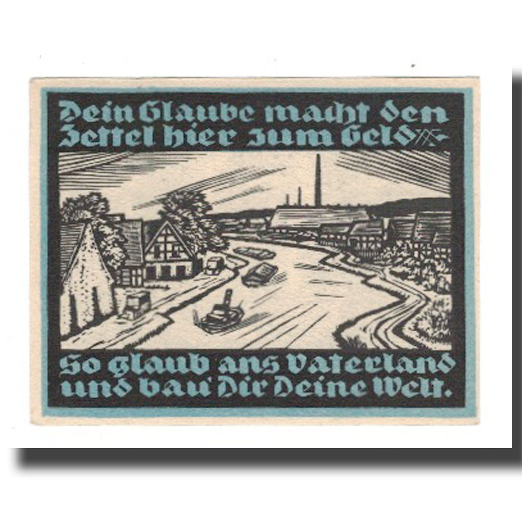 Banknote, Germany, Genthin Stadt, 25 Pfennig, paysage, 1921, 1921-07-01