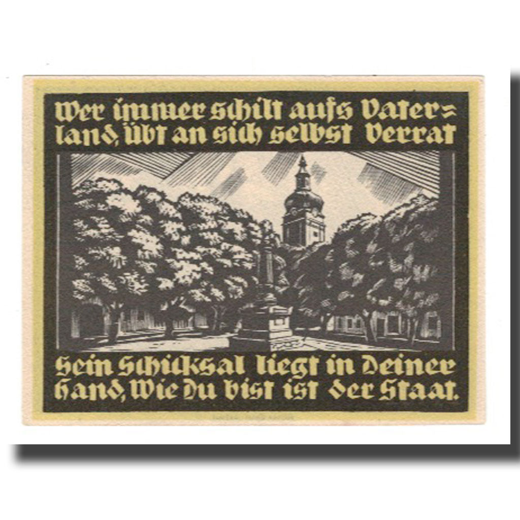 Banknote, Germany, Genthin Stadt, 2 Mark, Monument, 1921, 1921-07-01, AU(55-58)