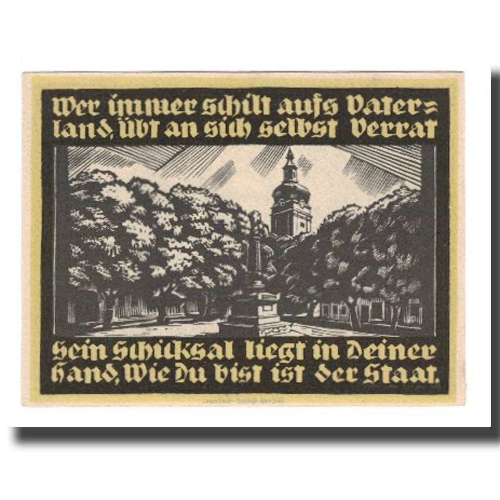 Geldschein, Deutschland, Genthin Stadt, 2 Mark, monument 1, 1921, 1921-07-01